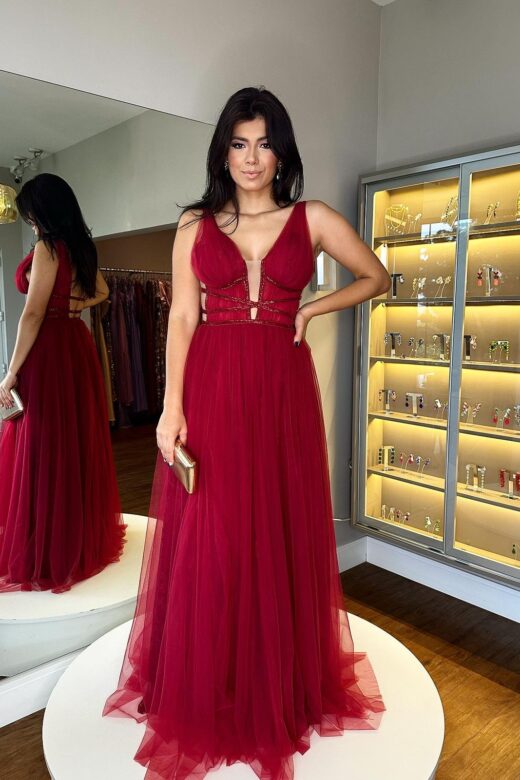 VESTIDO CELINE MARSALA