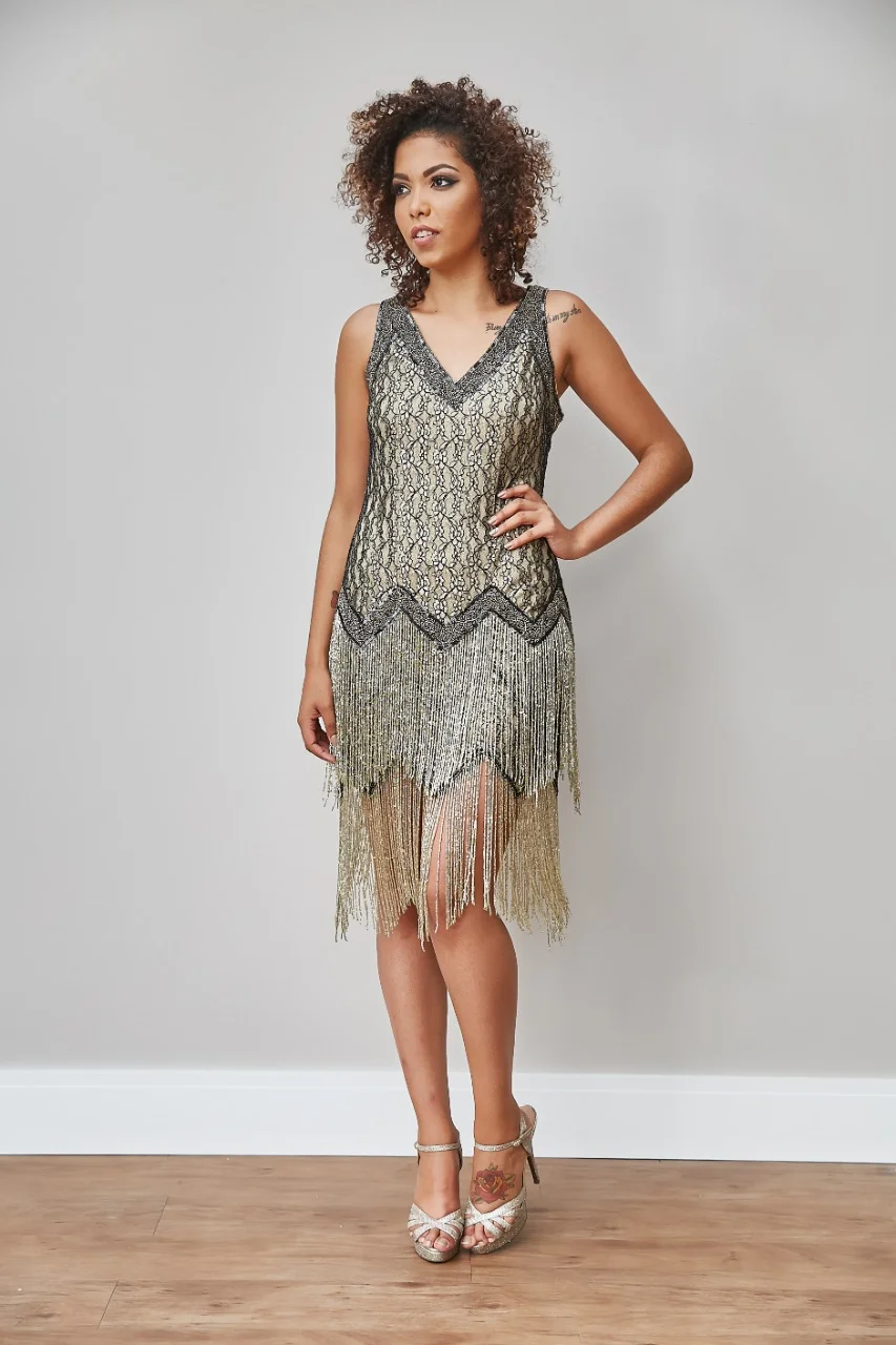 VESTIDO CURTO FRANJAS VESTIDO CURTO FRANJAS