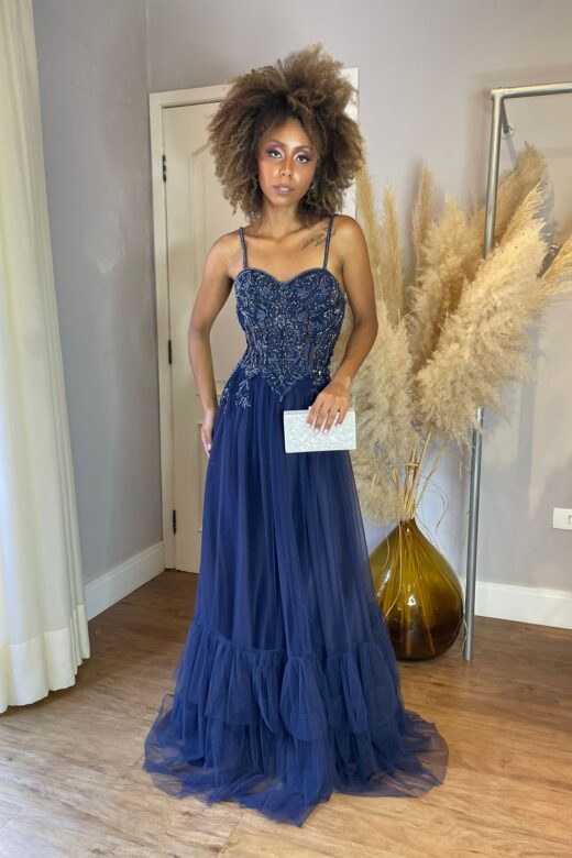 VESTIDO NINA MARINHO