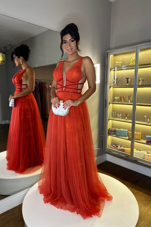 VESTIDO CELINE TERRACOTA