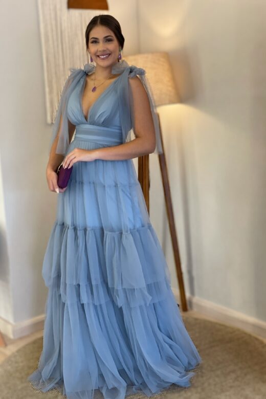 VESTIDO DUSTY BLUE