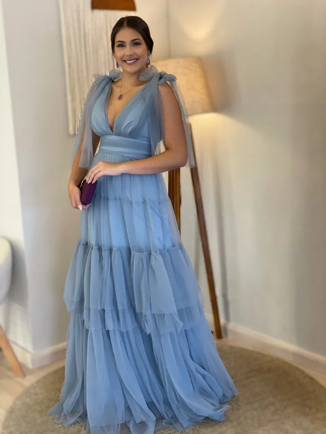 VESTIDO DUSTY BLUE