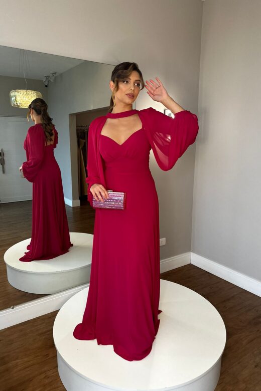 VESTIDO VITÓRIA FÚCSIA
