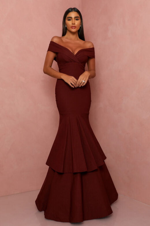 VESTIDO GABI MARSALA