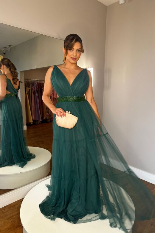 VESTIDO YANNI VERDE ESCURO