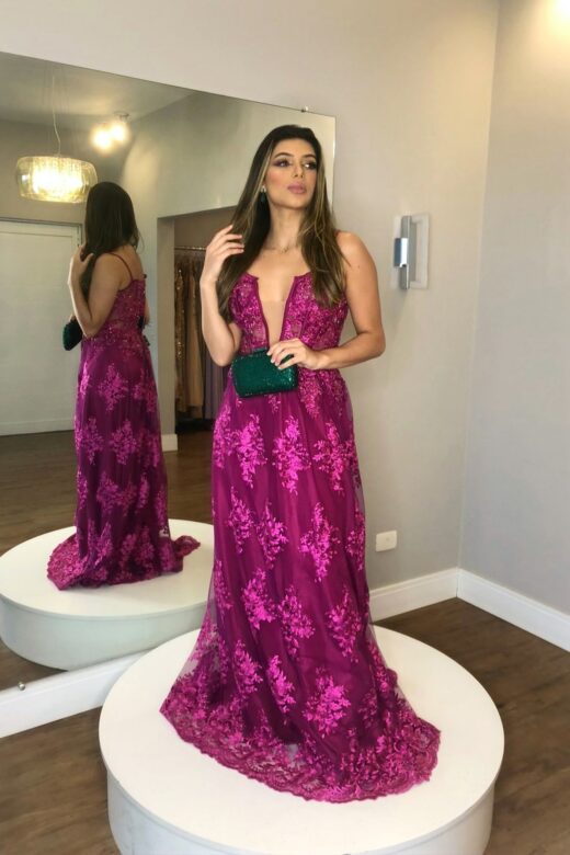 VESTIDO ALANA FÚCSIA