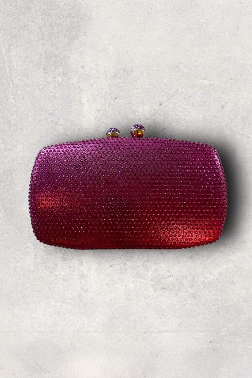 Clutch Strass pink Oval