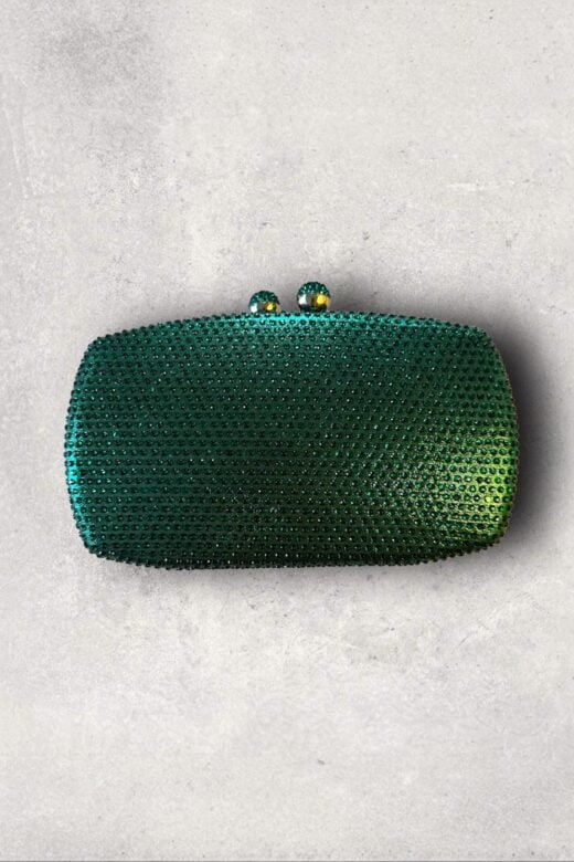 Clutch Strass esmeralda oval