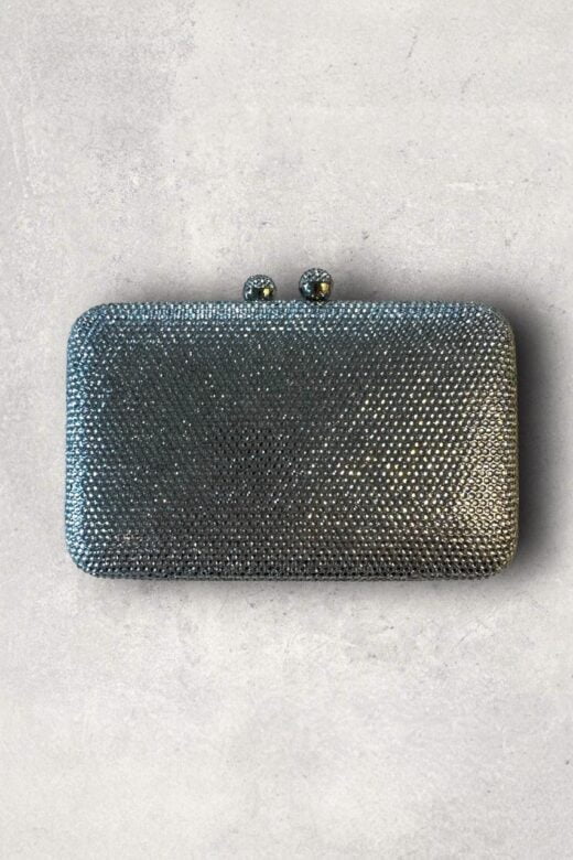 Clutch Strass prata quadrada