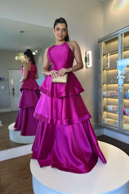 VESTIDO LOUISE FÚCSIA