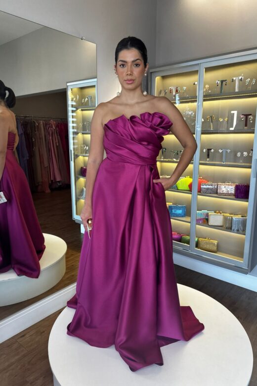 VESTIDO LAVÍNIA FÚCSIA