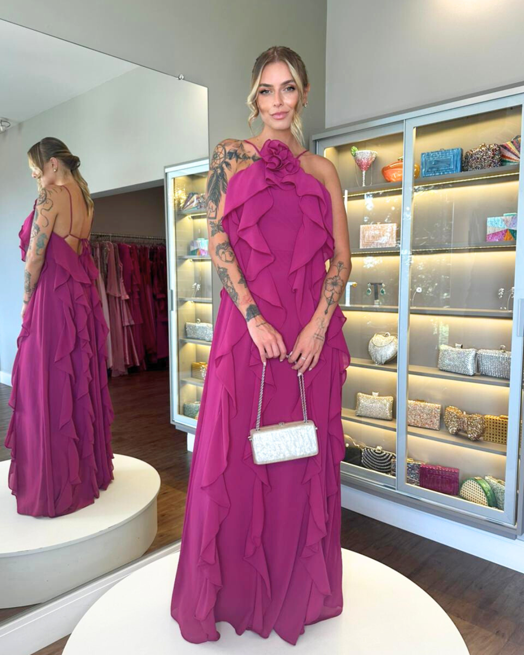 VESTIDO GAIA FÚCSIA VESTIDO GAIA FÚCSIA