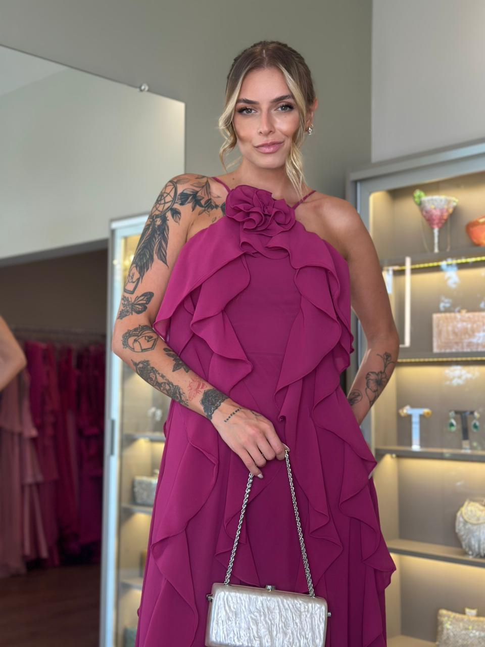 VESTIDO GAIA FÚCSIA VESTIDO GAIA FÚCSIA