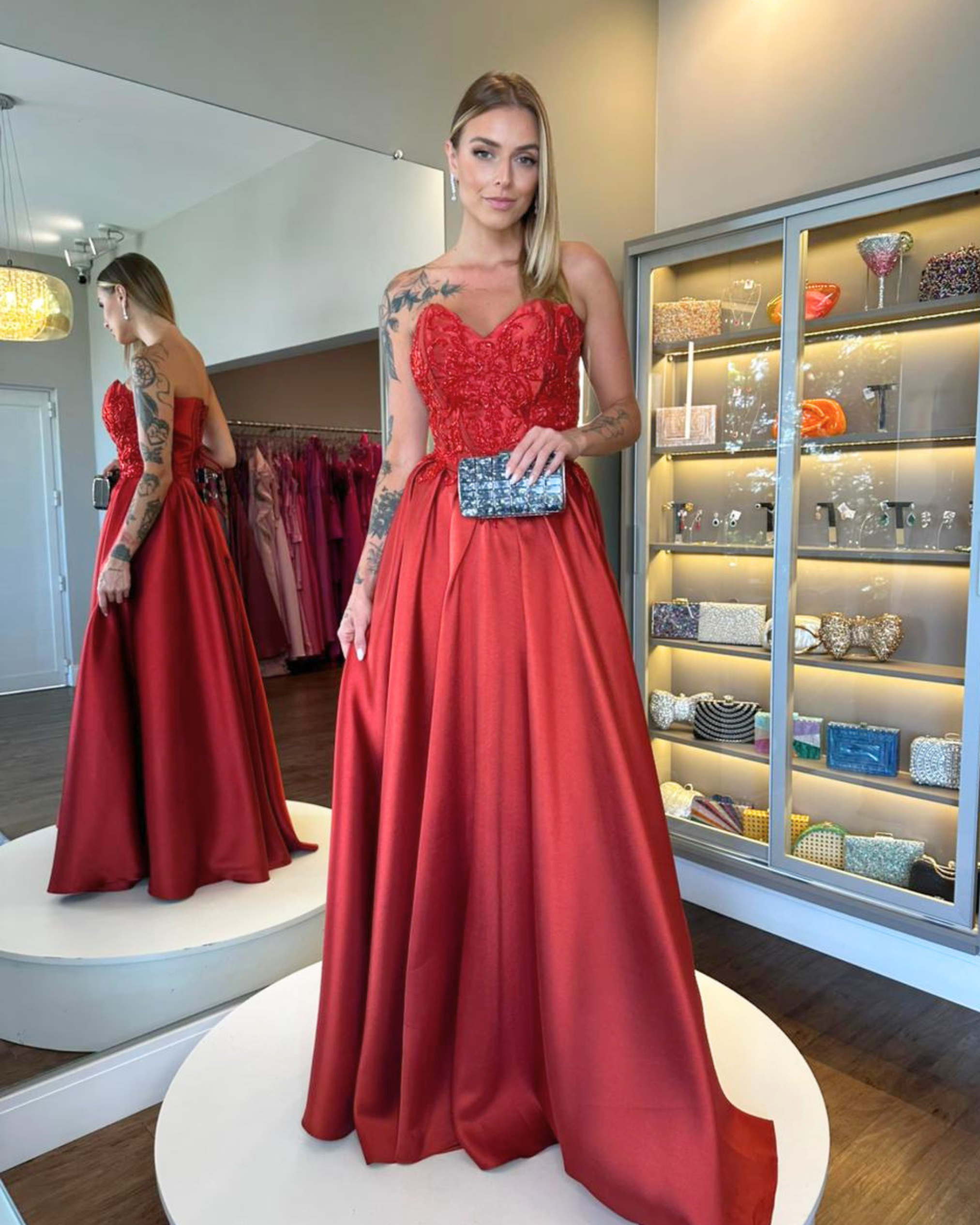 VESTIDO MIRELLE VERMELHO VESTIDO MIRELLE VERMELHO