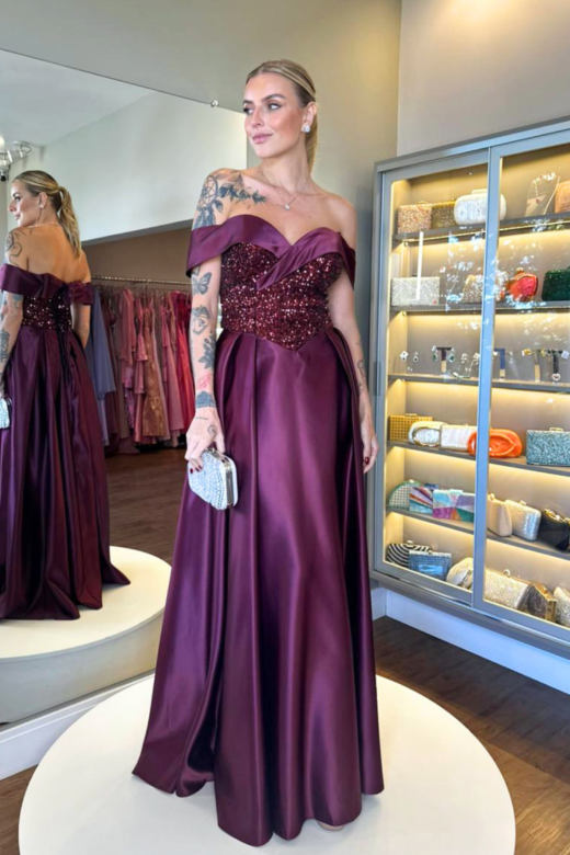 VESTIDO DENISE MARSALA