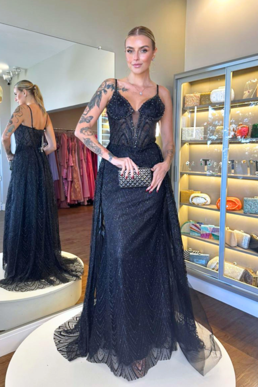 VESTIDO GISELE PRETO (SOBRESAIA REMOVÍVEL)