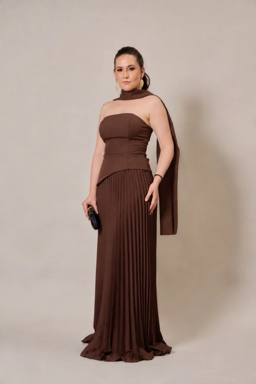 VESTIDO PERSA MARROM