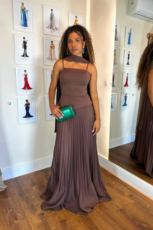 VESTIDO PERSA MARROM
