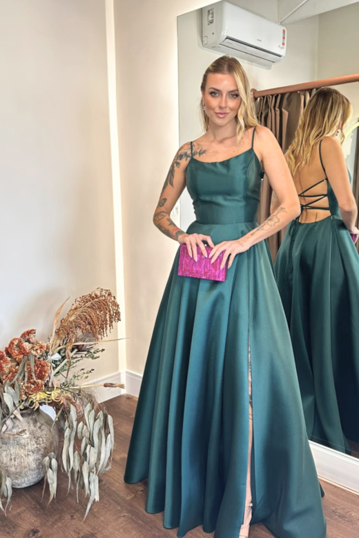 VESTIDO SUELEN VERDE ESCURO