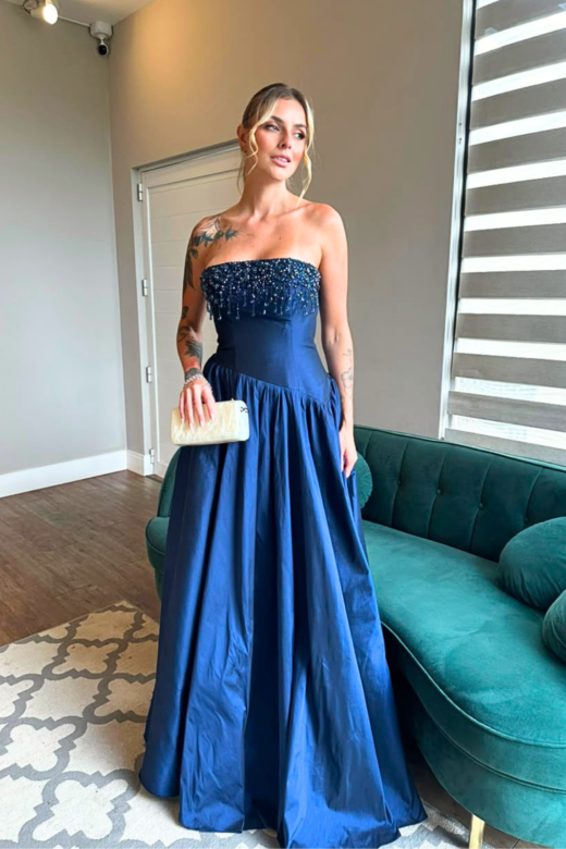 VESTIDO DUBAI MARINHO