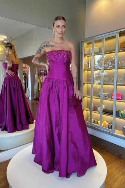 VESTIDO DUBAI FÚCSIA
