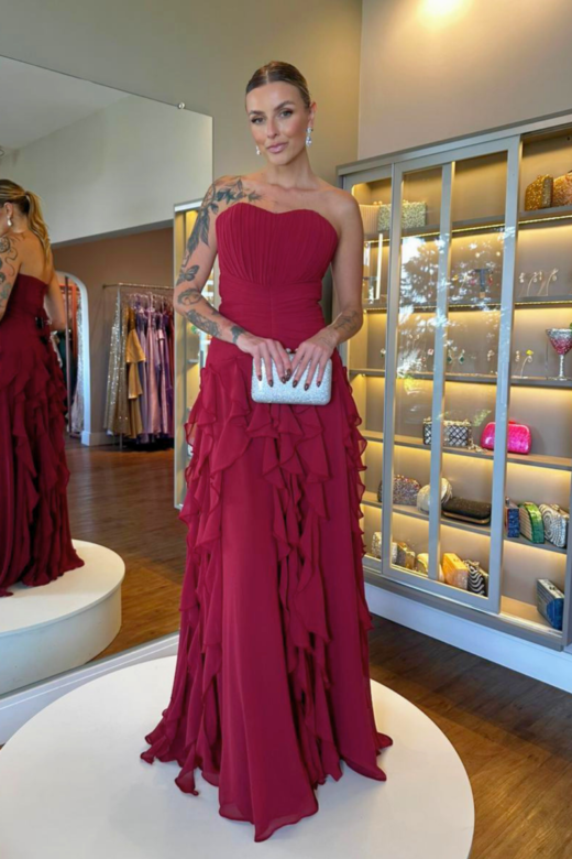 VESTIDO KEILA MARSALA