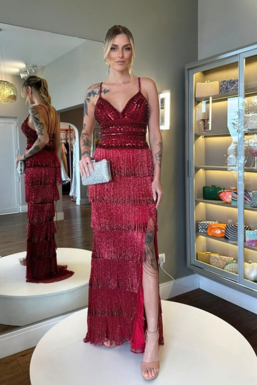 VESTIDO FRANCINE MARSALA