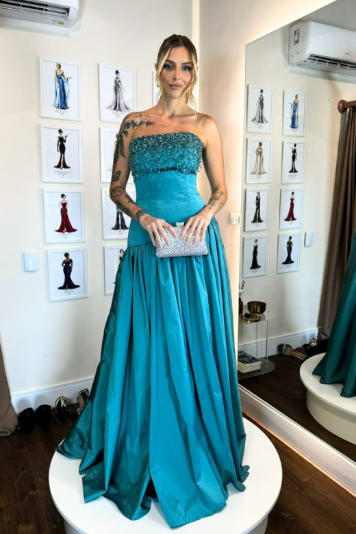 VESTIDO DUBAI TURQUESA