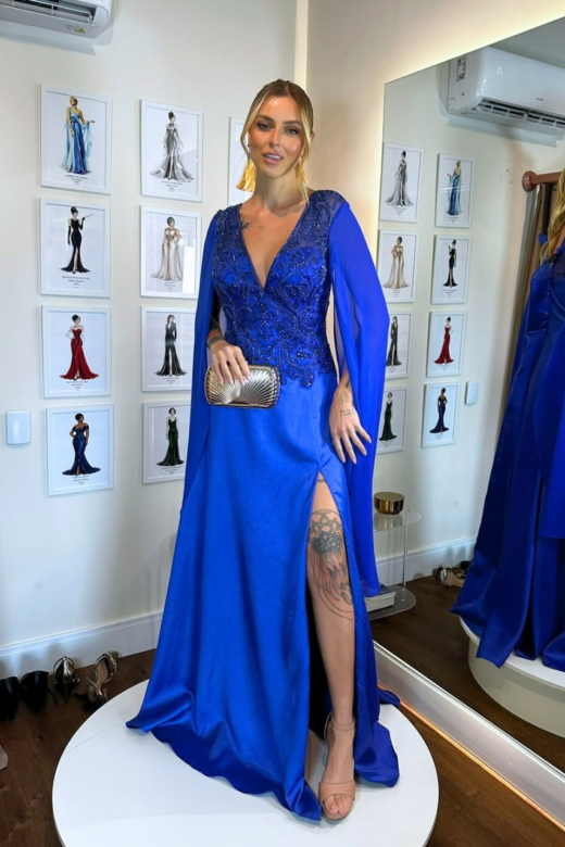VESTIDO ROSANE AZUL